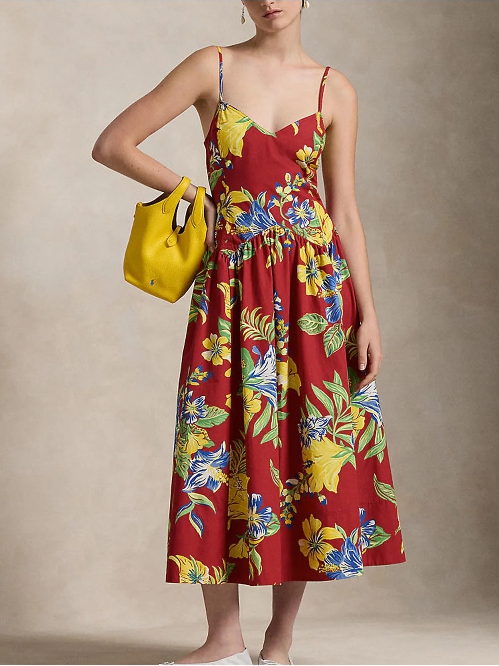 Polo Ralph Lauren Tropical-Floral Cotton Poplin Dress 2